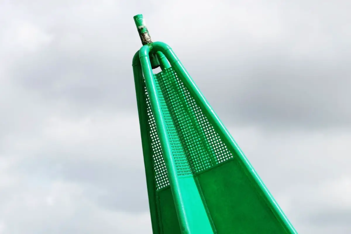 green can shaped buoy mark